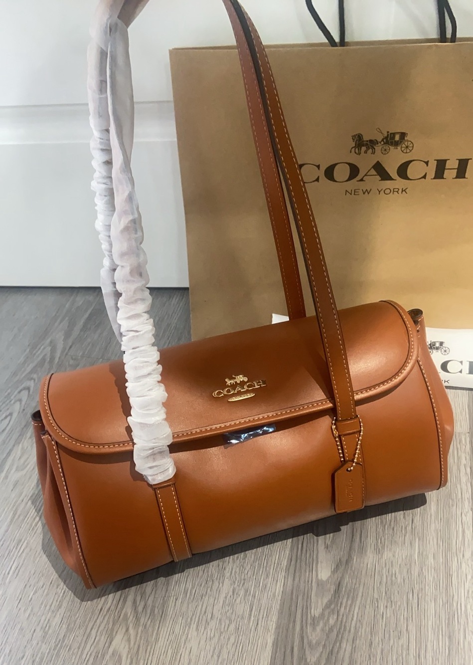 Coach khaki color shoulder bag